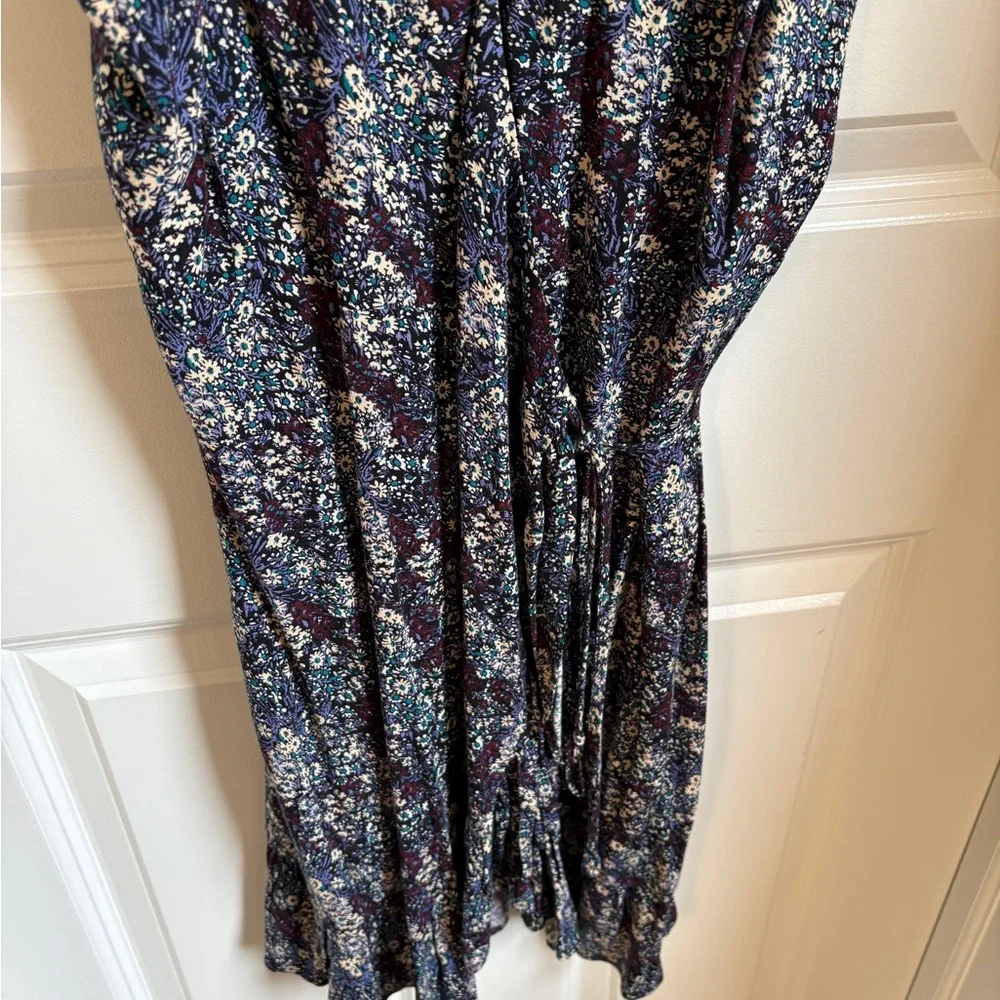 Free People Intimately Floral Romantic Wrap Mini Dress Vacation Spring Break - Picture 4 of 5